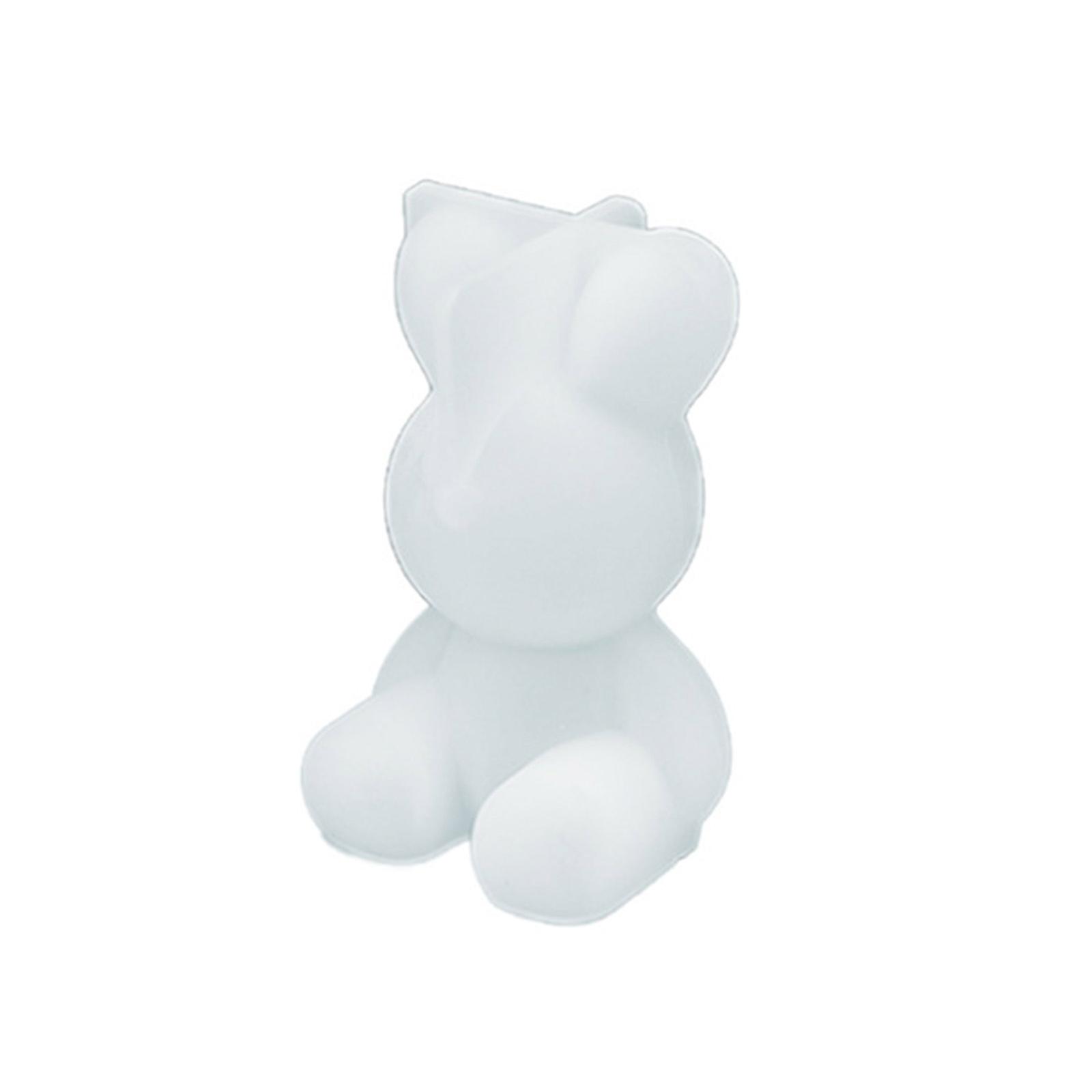 Shiny Keychain Resin Molds Bear Rabbit Shape Silicone Casting Molds for DIY