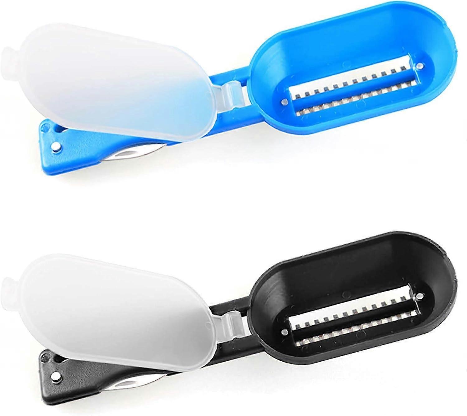 منظف مقياس السمك ، 2 قطعة فرشاة مقياس السمك ، أداة تنظيف بلاستيكية والفولاذ المقاوم للصدأ 2 في 1