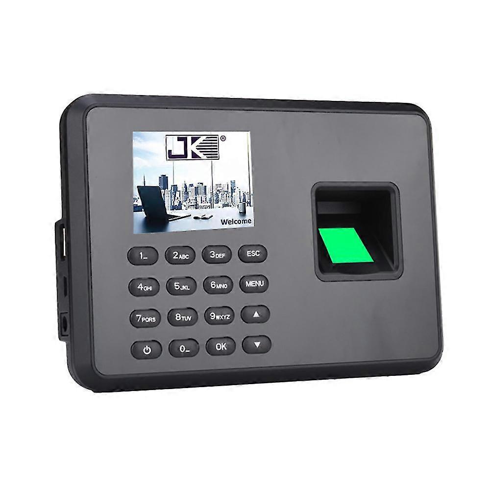 Intelligent Biometric Fingerprint Password Attendance Machine Employee Checking-in Recorder 2,4 pouces Lcd Screen Dc 5v Time Attendance Machine Black Uk