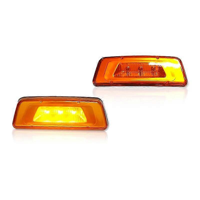 Gtinthebox Amber LED Car Front Wheel Fender Side Marker Lights For Kenworth T680 T700 T880, Peterbilt 567 Set-Back Axle models