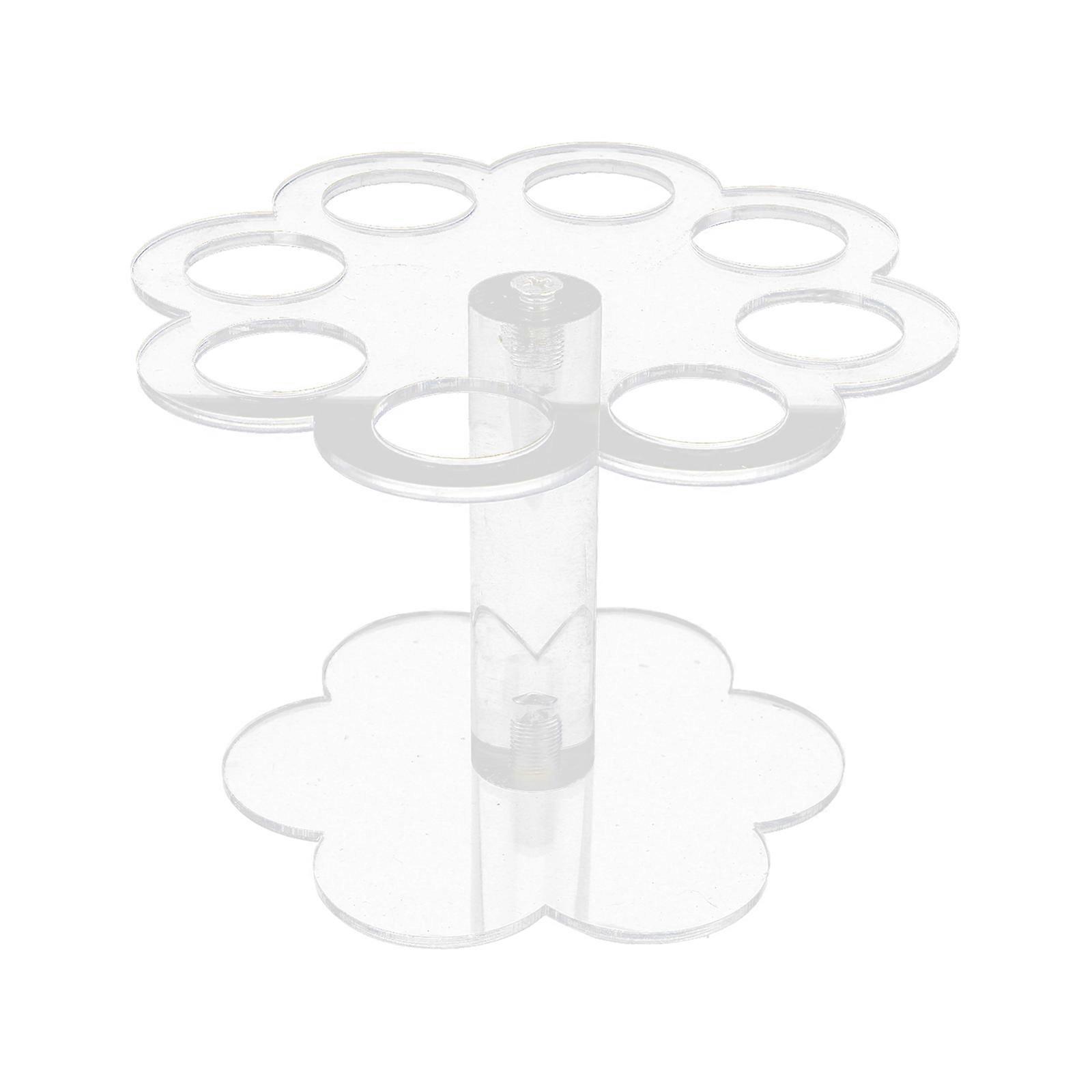 Detachable 8 Holes Acrylic Ice Cream Cone Holder Stand (Transparent)