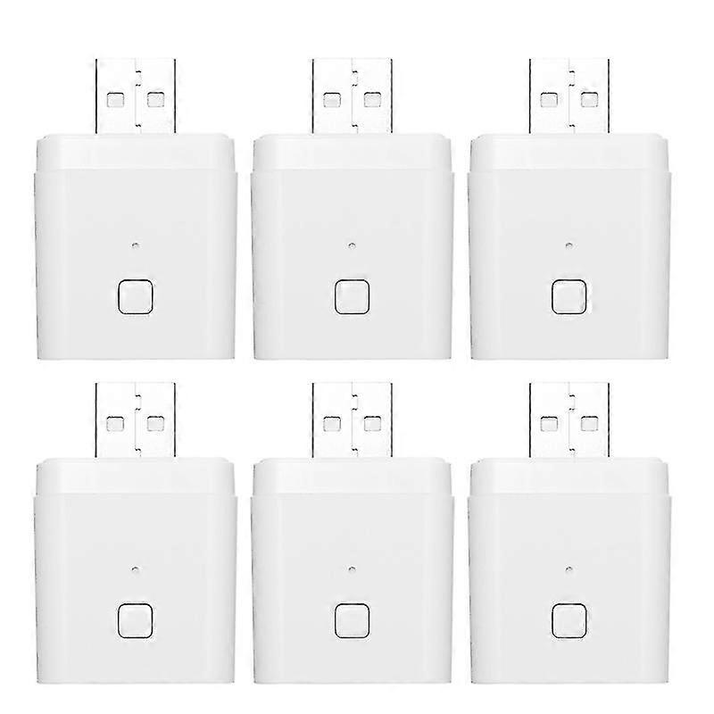 6pcs Tuya Micro 5v Wireless Usb Smart Adaptor Flexible And Portable Make Usb Devices Smart Via Tuya App Voice Control Compatible With Alexa Google Hom