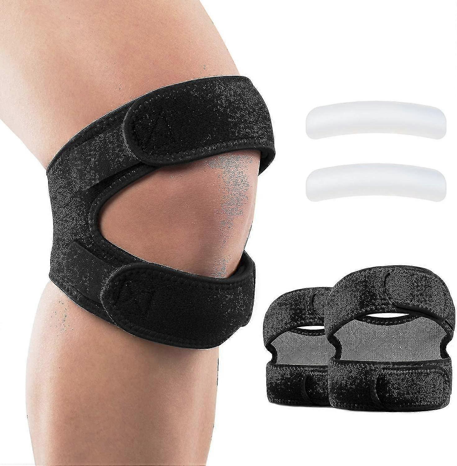 Patellar τένοντα υποστήριξη λουρί 2 πακέτο, ανακούφιση πόνου στο γόνατο και ιμάντας τένοντα επιγονατίδας για menwomen