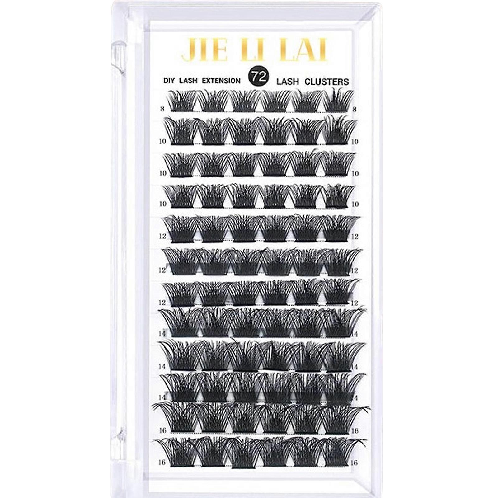 Wide Stem Individual Lashes C/D Curl 8-16mm Length DIY Eyelash Extension False Eyelashes Fluffy Styles Soft for Personal Makeup