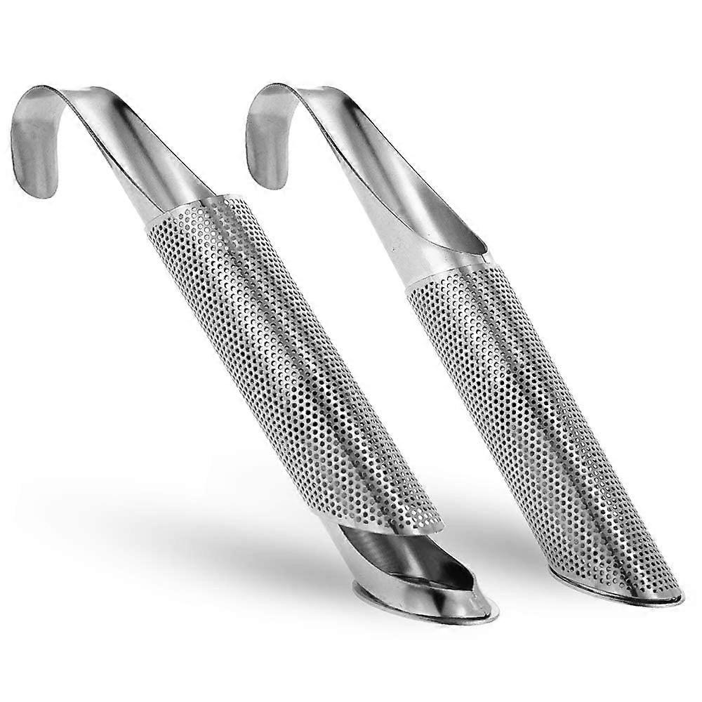 Sett med 2 Tea Infuser Tea Pipe rustfritt stål Filter Infuser Tea Filter med Mesh Pair Tea Filter