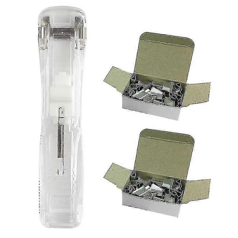 Clear Folder 1 Set Refill Clam Clip Dispenser Office Stapler Strap