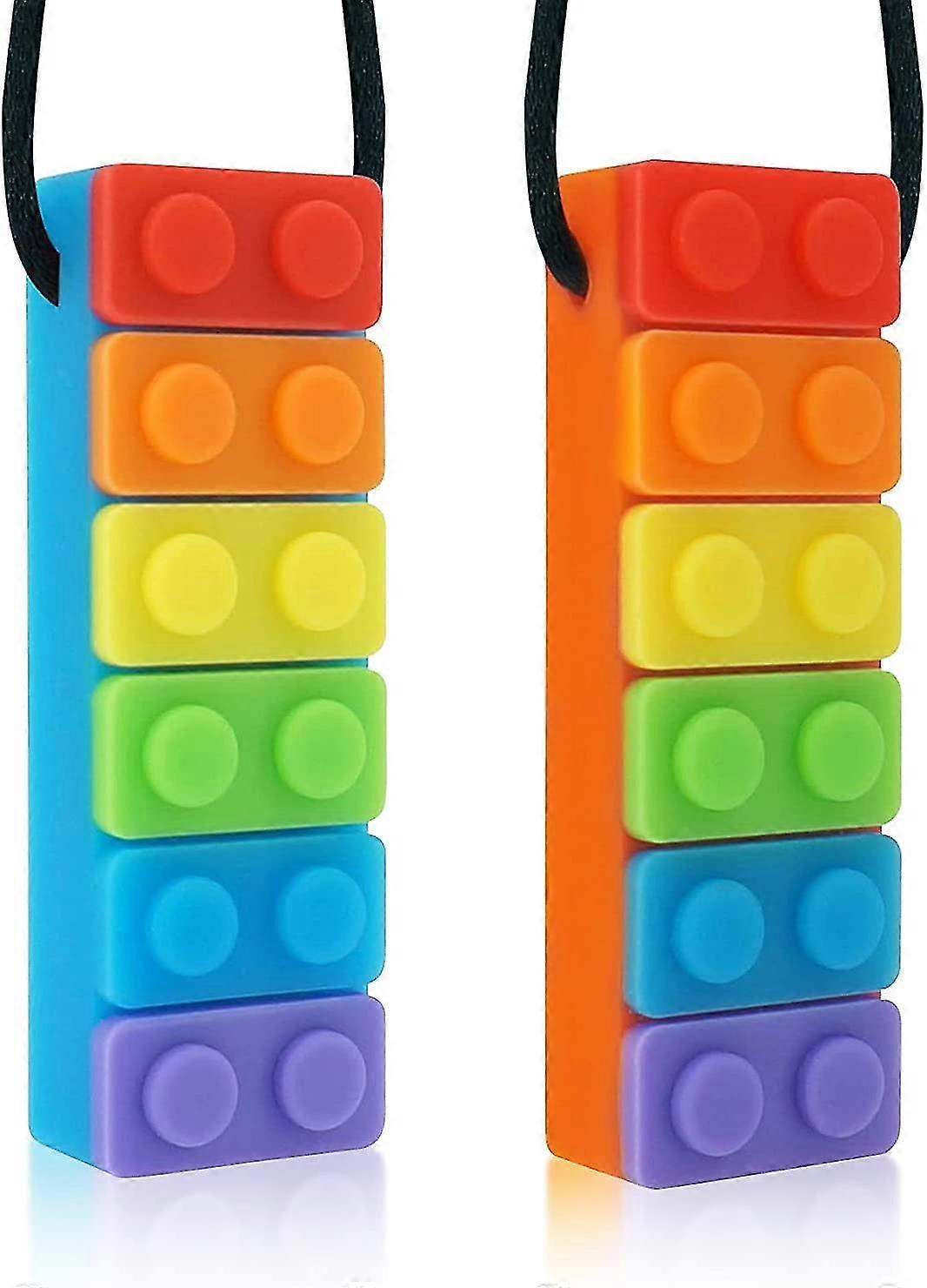 Chew Necklace, Sensory Chew Necklace For Kids Toddlers With Autism Adhd, Oral Motor Chewy Teether(2 Pack)