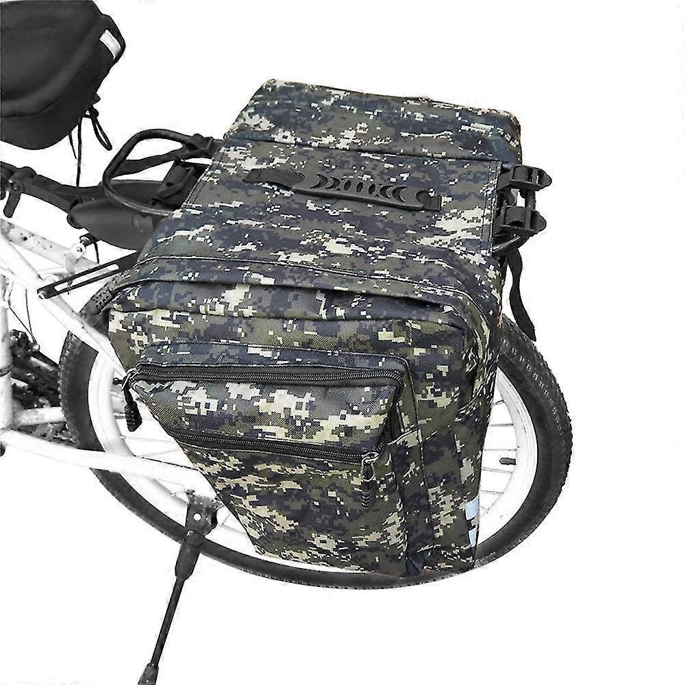 Bicycle Rear Seat Bag Cycling Bike Rack Double Pannier Bag Grocery Storage Carrier Bag Pack