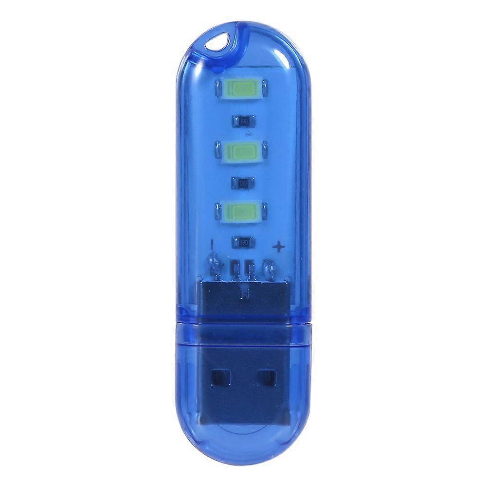 5Pcs 5V Creative U Disk Shape Led USB Night Light Computer Laptop Lighting Mini Lamp (Blue)