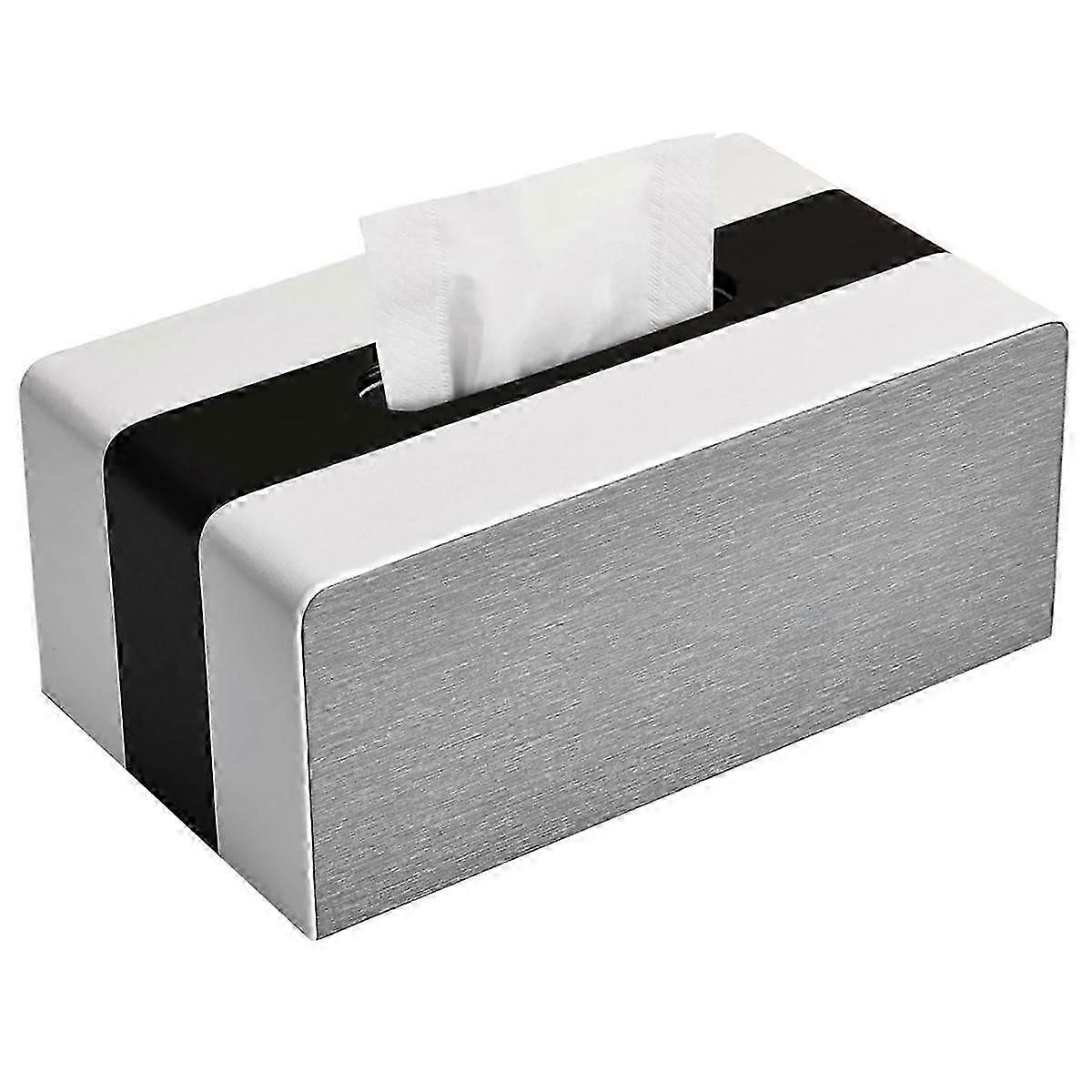 Issue Box Cover, PU Leather Tissue Box Covers Rectangular Tissue Holder suitable for Home/Office/Car Decorat