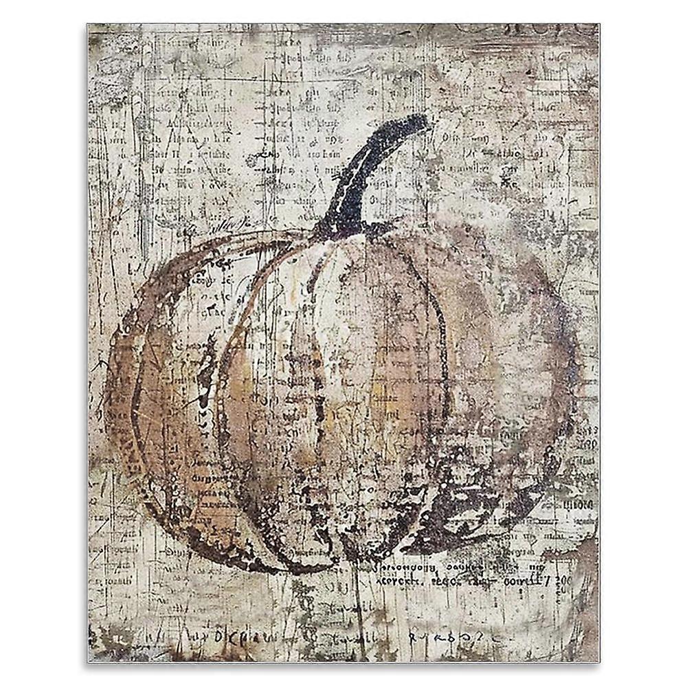 Rectangle with Face Pattern Paper Party Decoration Pumpkin 350x280mm