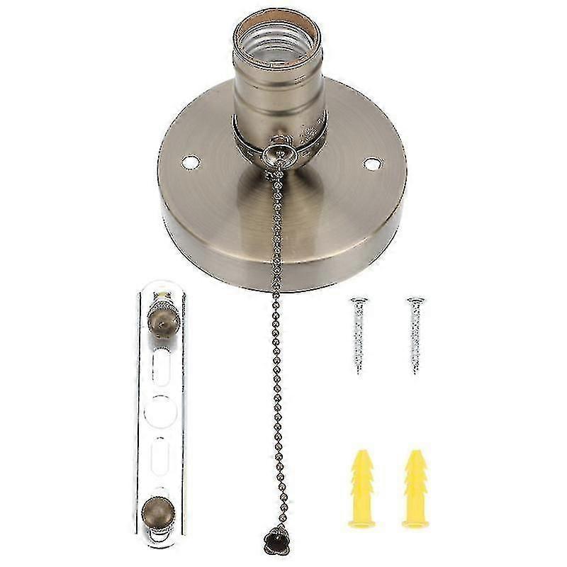 1set Practical E27 Light Head Creative Light Base Light Stand With Pull Chain