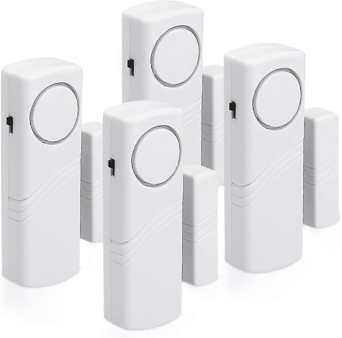 Door And Window Alarm - Set Of 4x Wireless Anti-intrusion Alarm - Home Security Against Burglary - Magnetic Operation - XXF