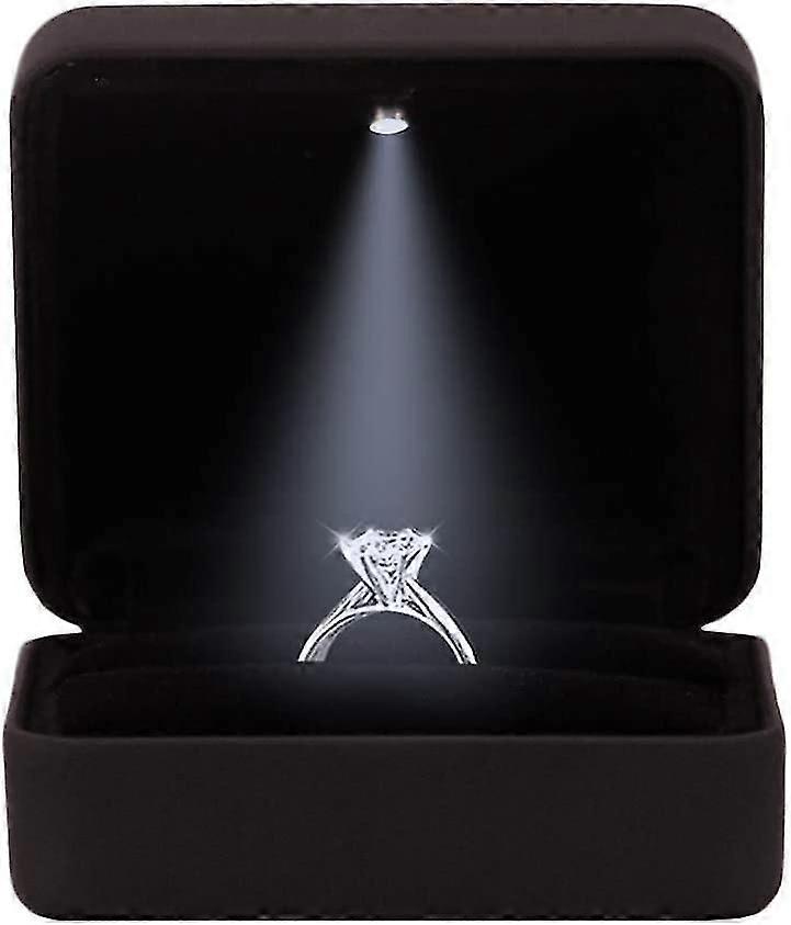 Förlovningsring LED-ljusringask smyckeskrin presentask