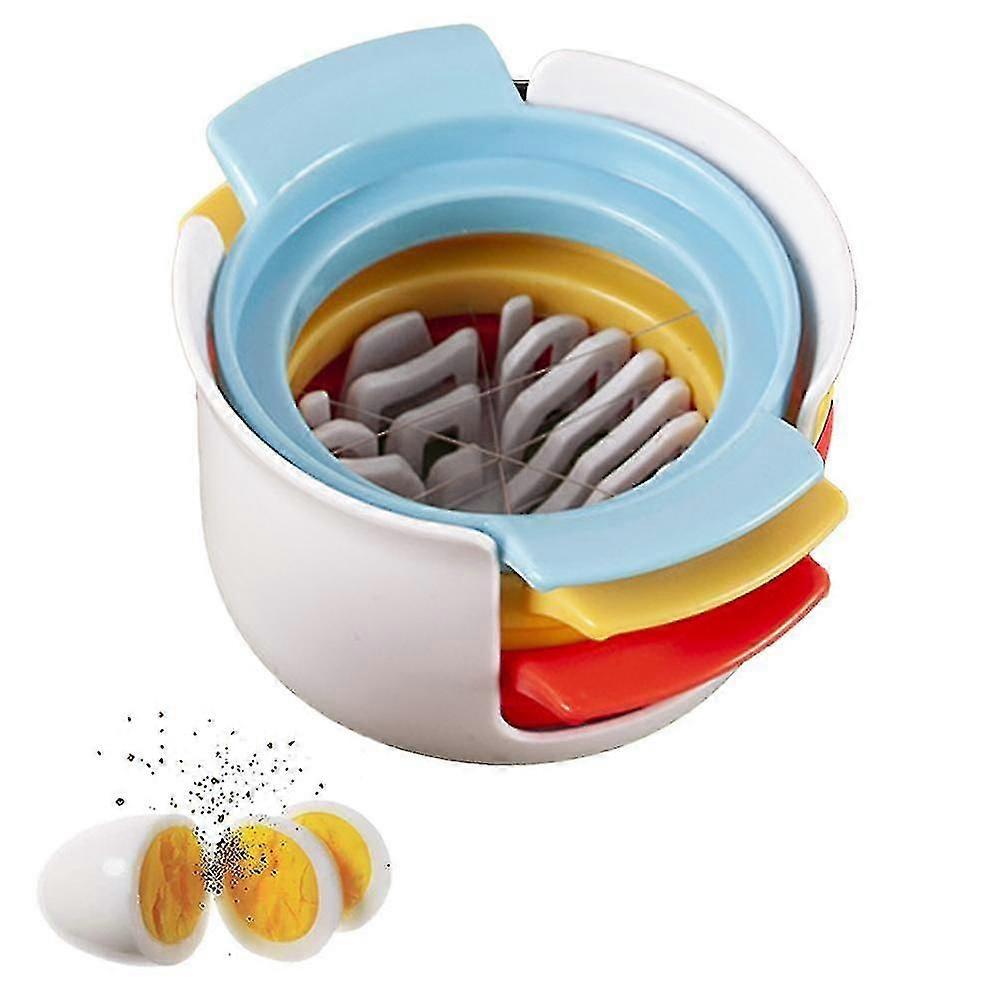 For Hard Boiled Eggs, Upgraded 3 In 1 Multifunctional Egg Cutter Strawberry Slicer