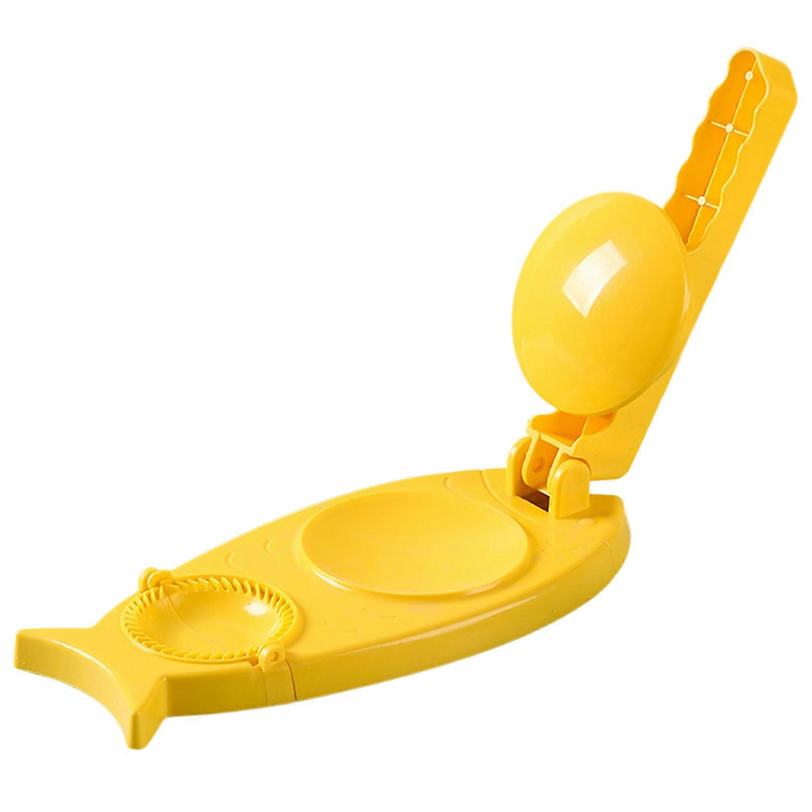 Versatile Wrapper Maker Plastic Material Dumpling Maker Dumpling Wrapper Molds for Family Gatherings and Celebrations Yellow