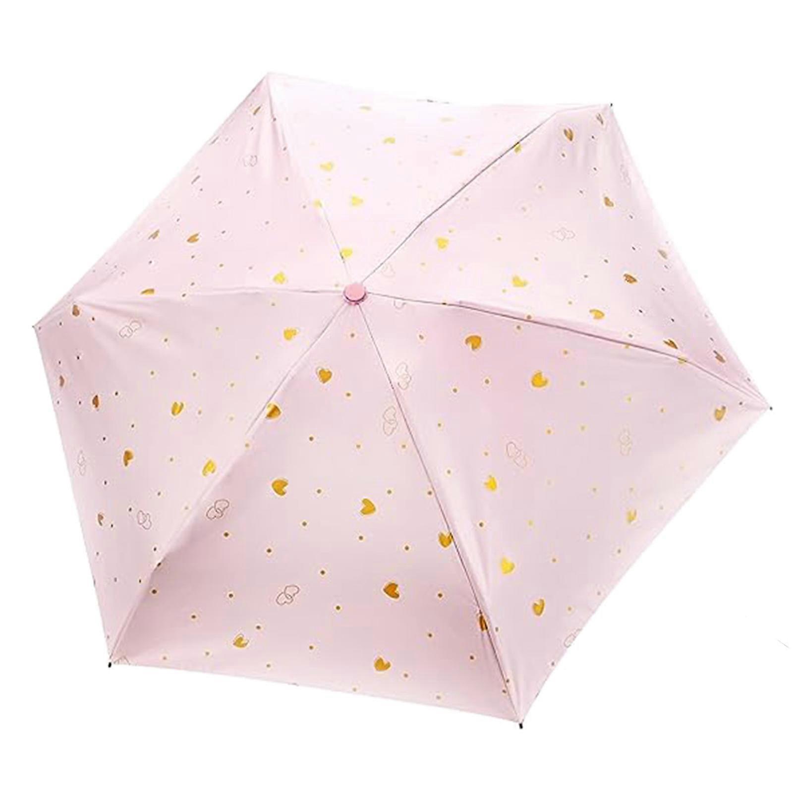 Folding Travel Umbrella Small Mini Umbrella Anti-UV Lightweight and Portable for Rain and Shine BothUmbrellas