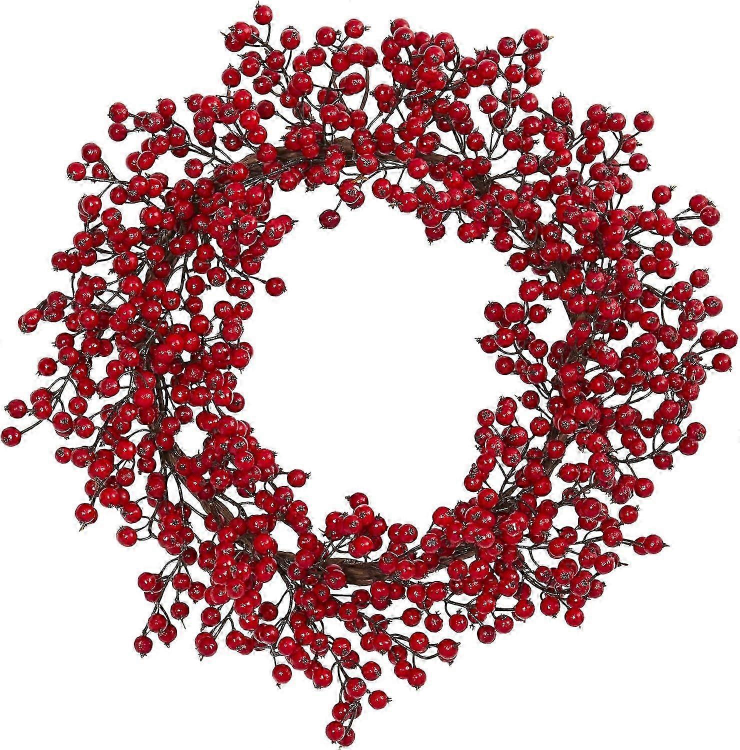 unique 4193 22" Berry Artificial Wreath Red