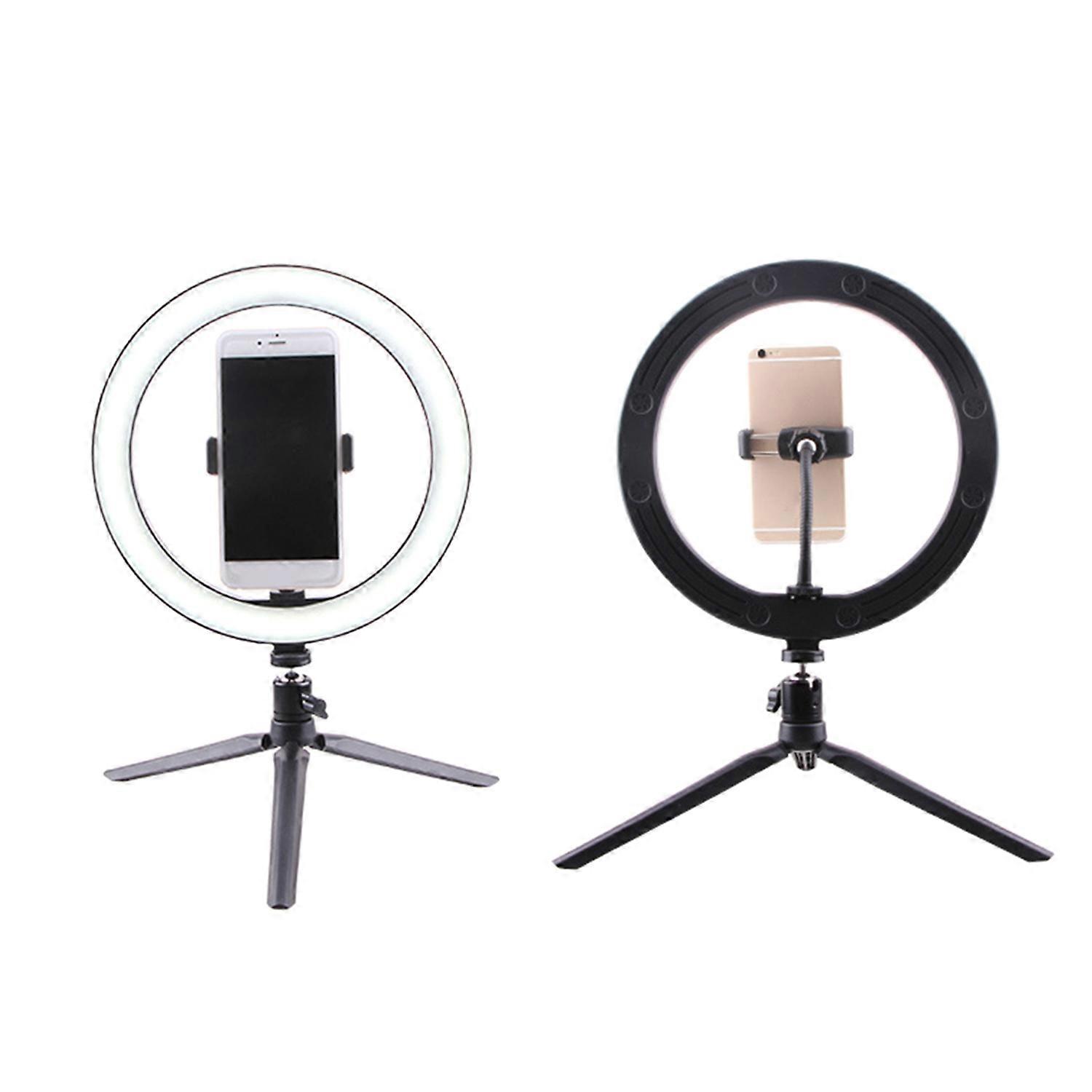 260MM LED Ring Light Fill Light Photography LED Selfie Light Dimmable Camera Phone Lamp with Table T