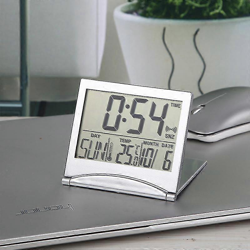 Digital Travel Timer LCD Clock Compact LCD Desk Clock