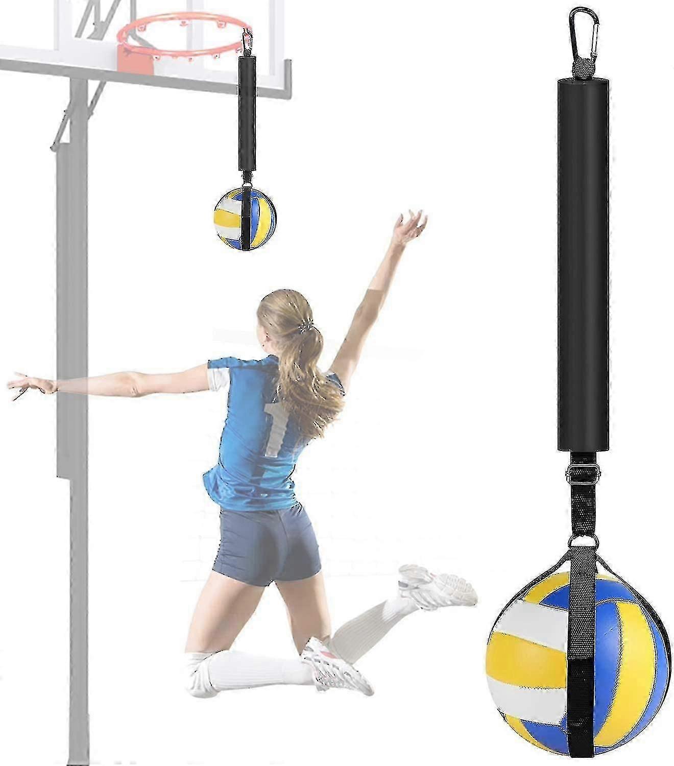 Volleyball Spike Training System Improves Serving, Jumping, Black