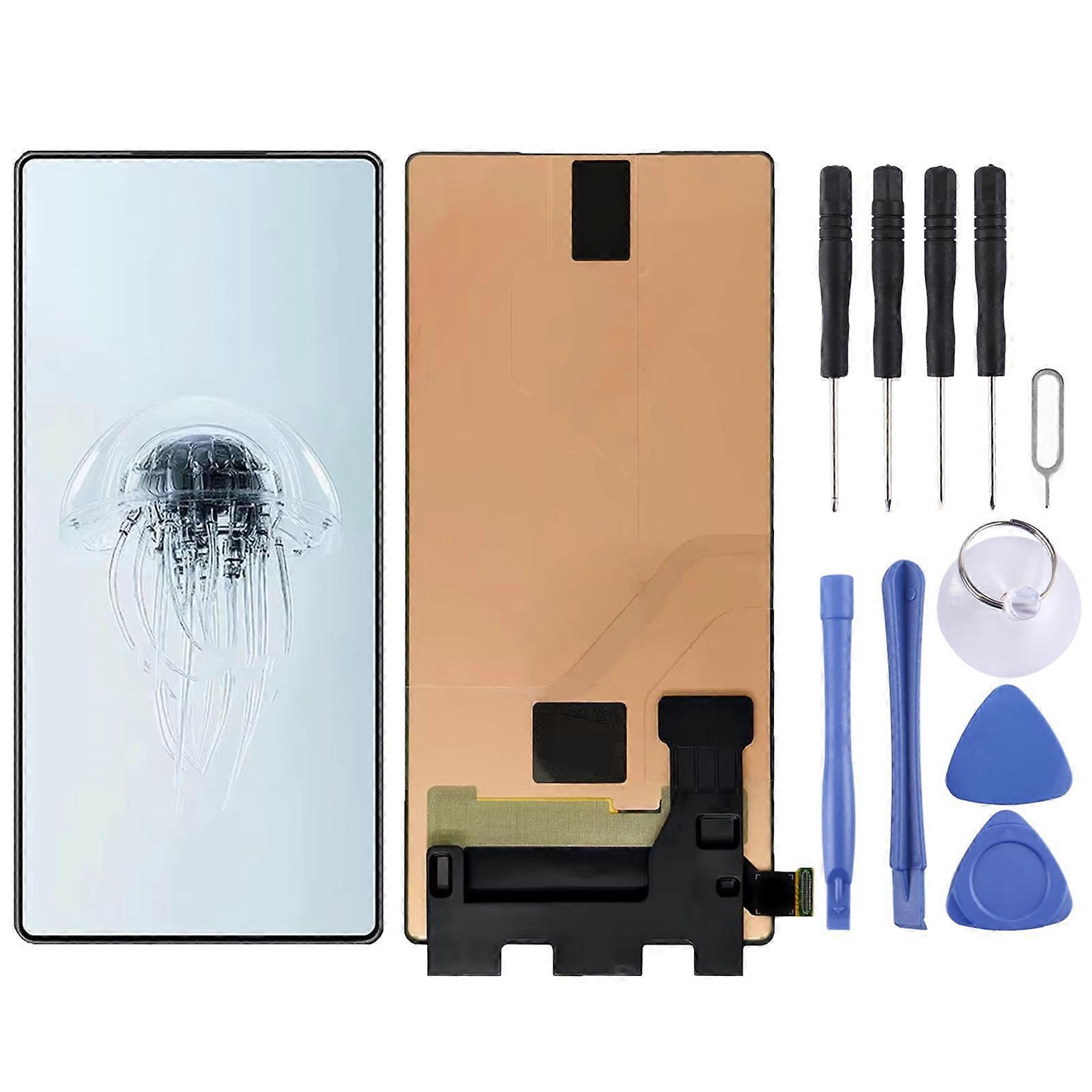 Για ZTE Nubia Z70 Ultra NX733J NX736J AMOLED LCD Screen Digitizer Full Assembly (Μαύρο)