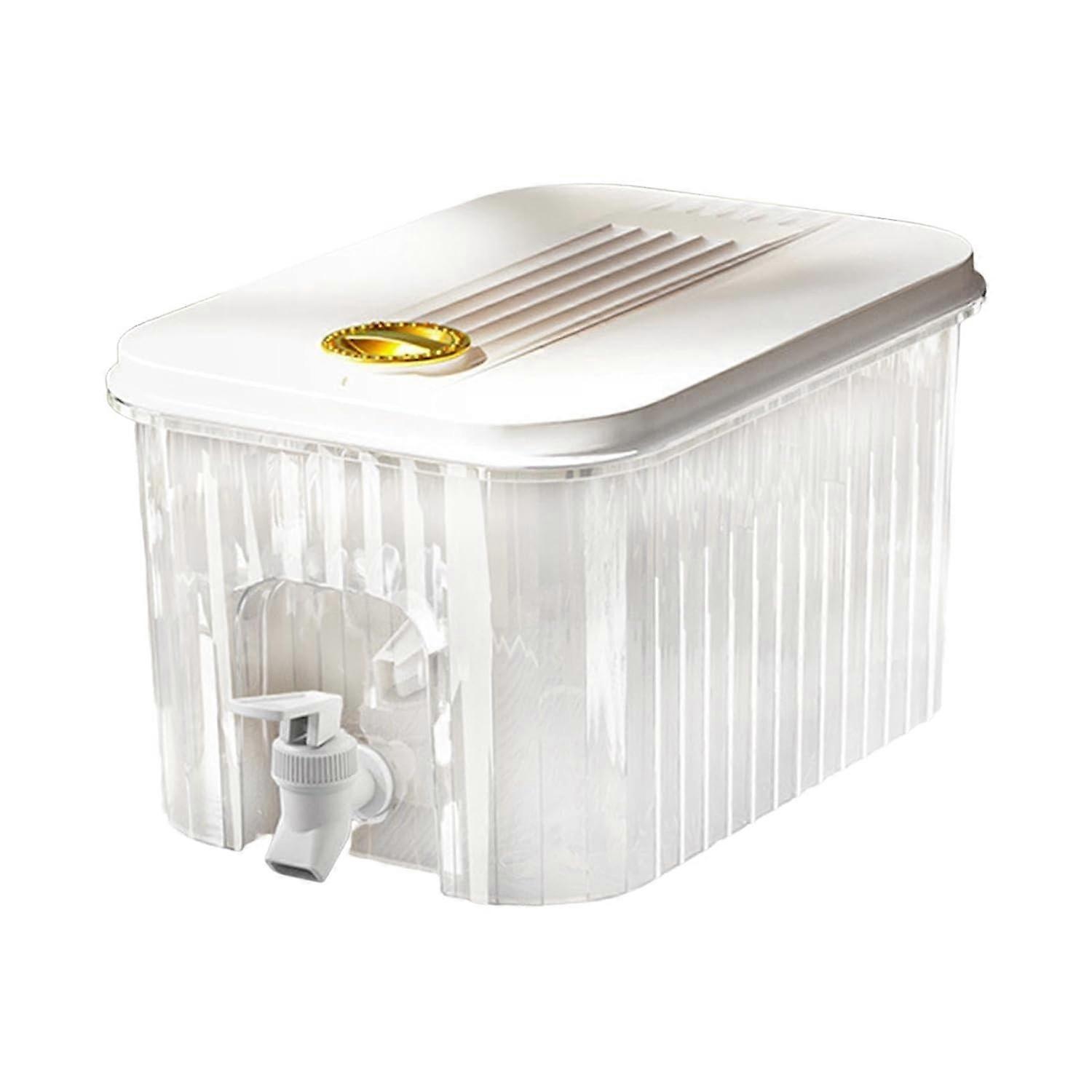 3L Fridge Kettle with Faucet - Large Capacity Drink Dispenser with Ice Grid