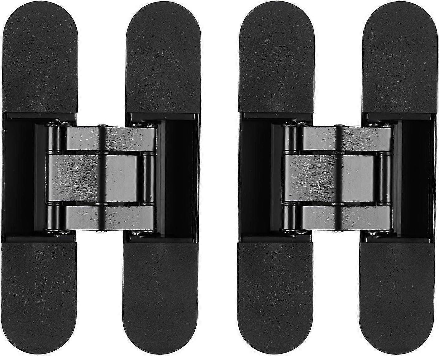 Charnières cachées pour portes Charnières de porte dissimulées Charnières invisibles robustes pour porte secrète noire 2 pièces