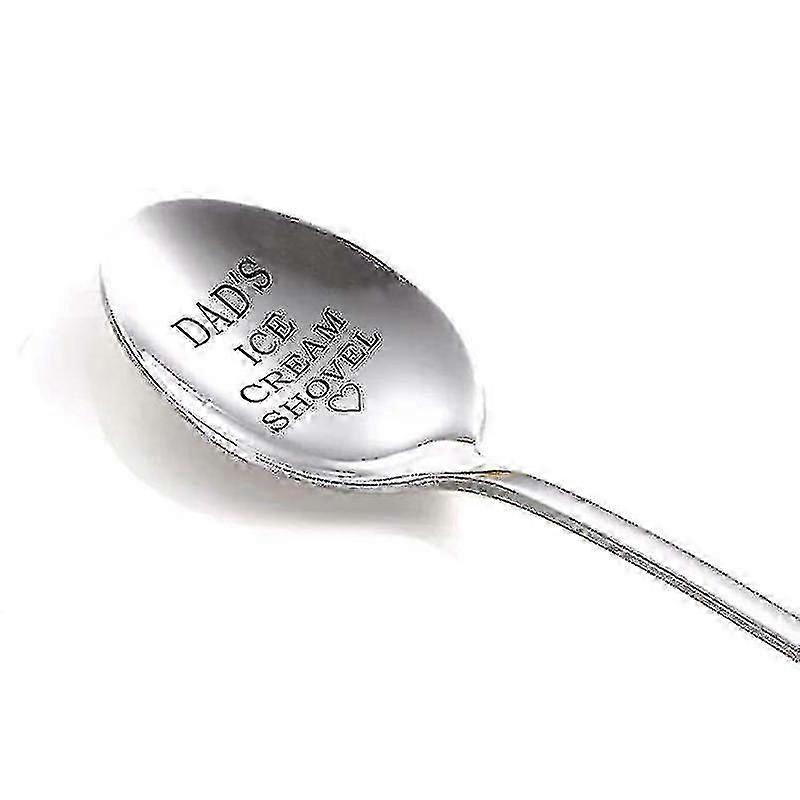 2 Pcs Spoons Engraved With Dad's Ice Cream Shovel