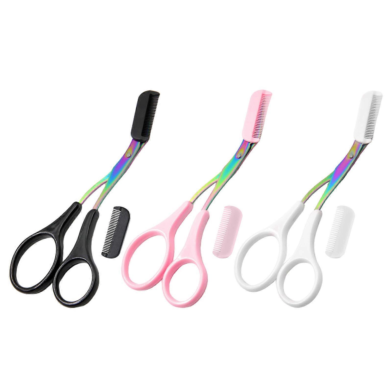 Eyebrow Scissors With Comb Precision Eyebrow Trimming Scissors Non Slip Eyebrow Cutter Hair Removal Eyebrow Scissors