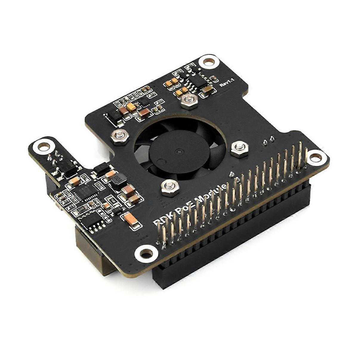 RDK X5 PoE Module Power over Ethernet Expansion Board IEEE 802.3af/At Onboard Cooling Fan for D-Rob