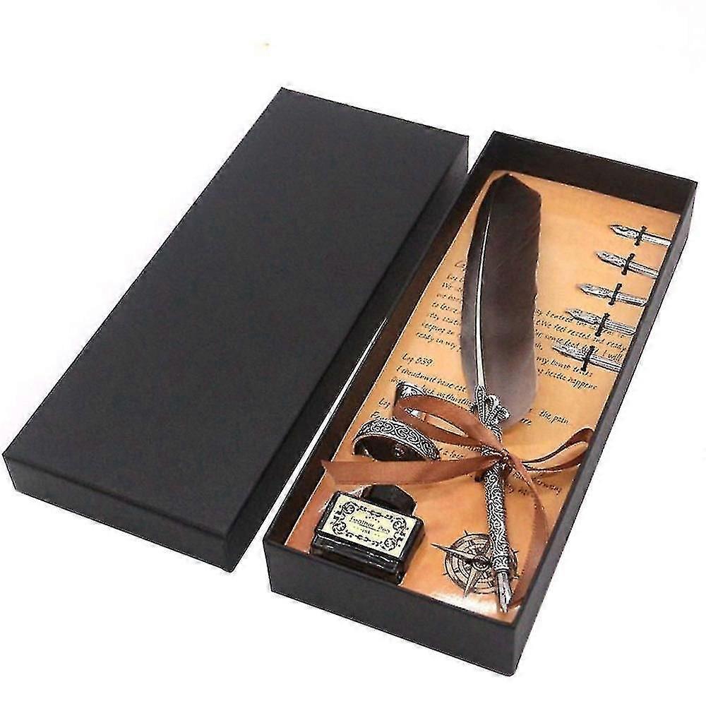 Påfugl fjer metal pen