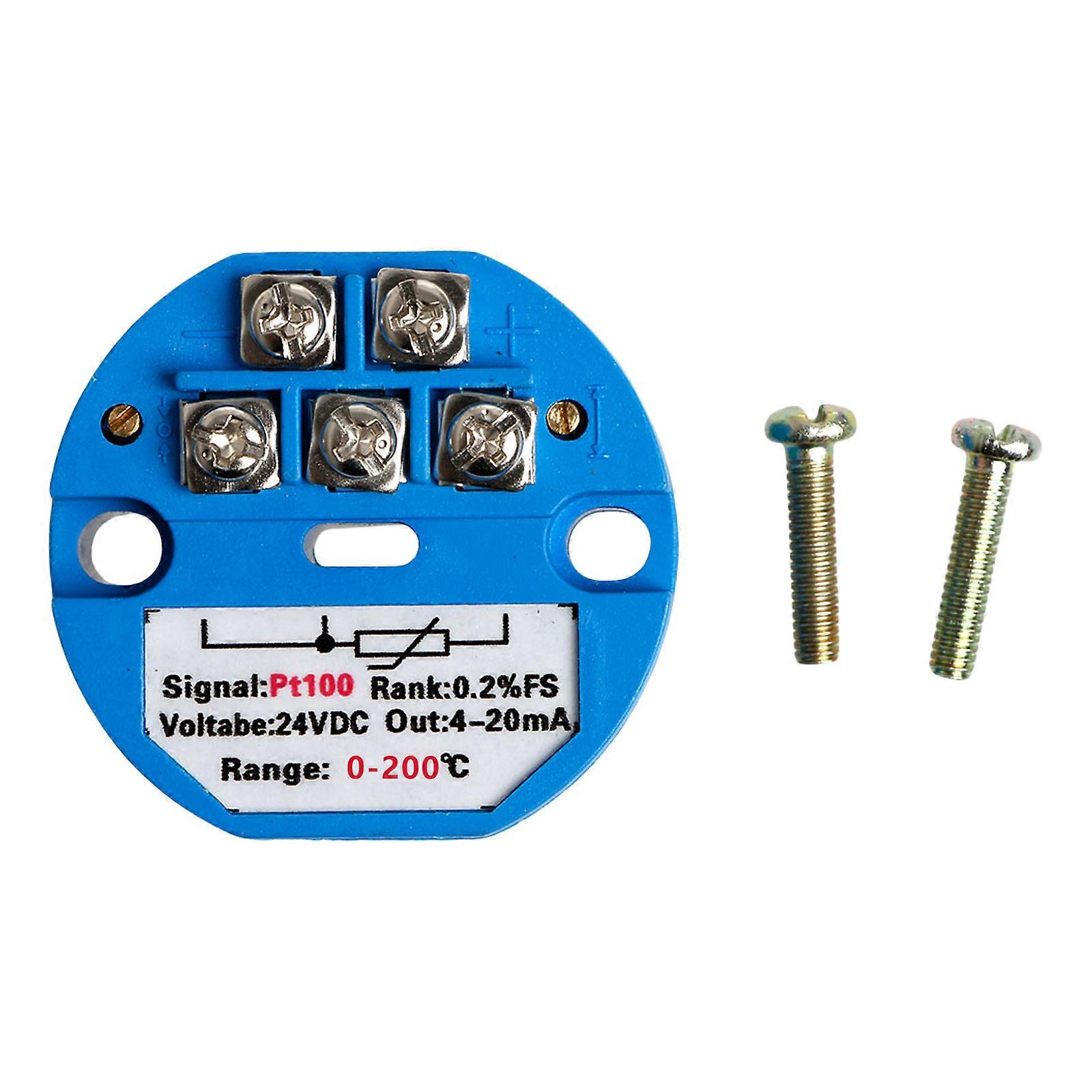 Temperature Transmitter PT100 Sensors 4-20mA Output DC24V Power Supply for Reliable Temperature Monitoring Device
