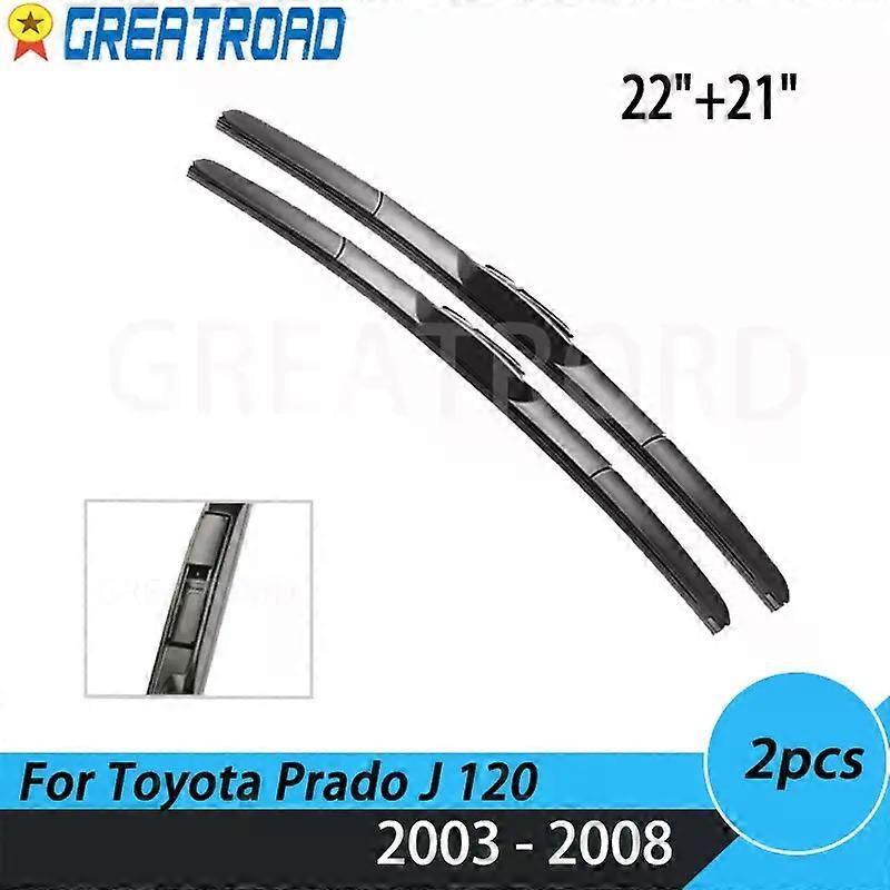 Scheibenwischer Front Wischerblätter Für Toyota Prado J 120 2003 2004 2005 2006 2007 2008 Windschutzscheibe Windschutzscheibe Frontscheibe 22"+21"