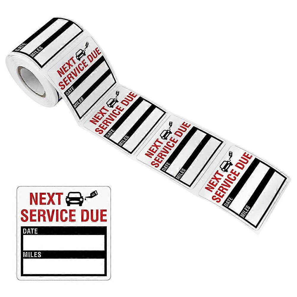 Auto Maintenance Service Due Stickers, Oil Change Reminder with Easy to Write On Surface, Waterproof and Tear Resistant (2inx2in)