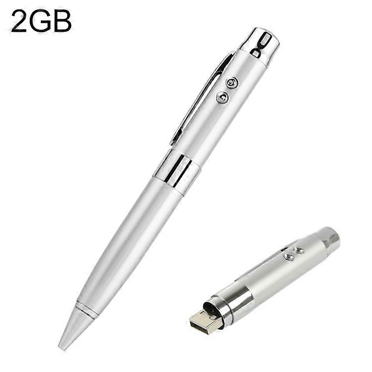 3 i 1 laserpen stil USB-flashdisk, sort