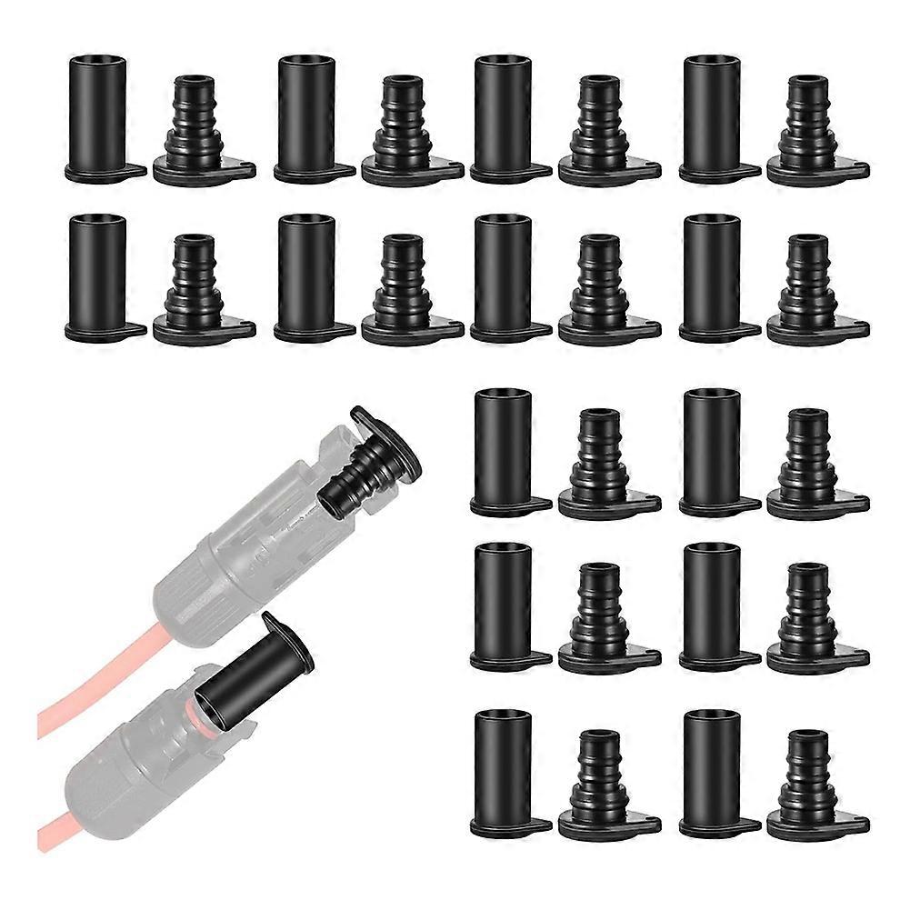 50 Pairs Solar Panel Connector Caps, Dustproof Solar Connector Caps, ResistantMale & Female Cap for