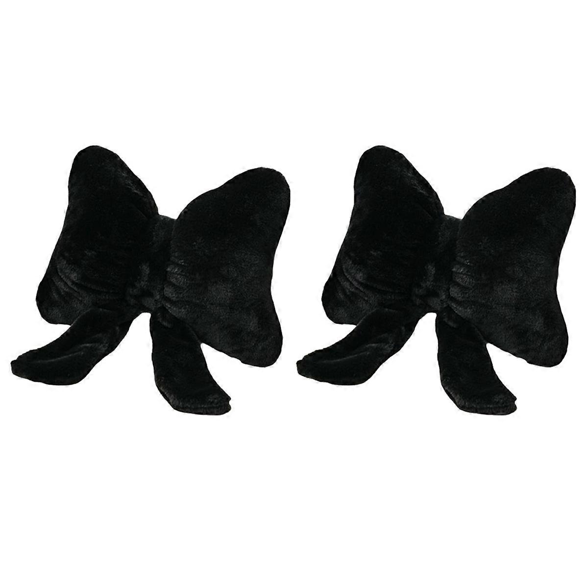 Bow pillow bow shape pillow, soft bow waist pillow,black