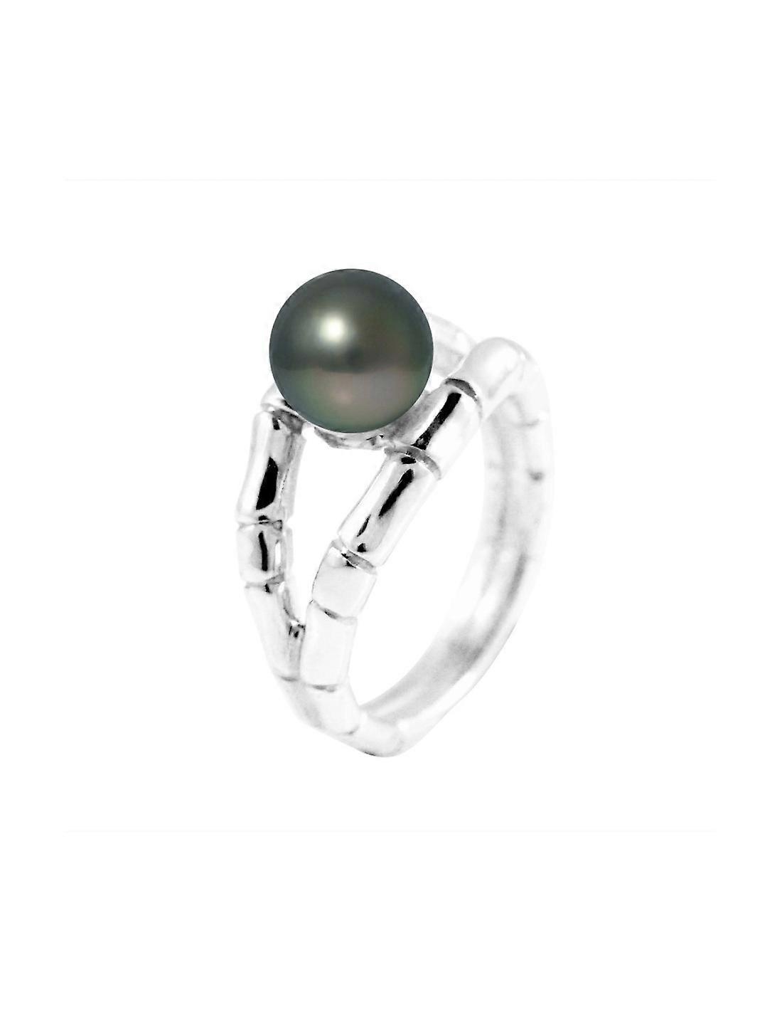 Tahiti Bead Ring 8-9mm Silver - LEILA