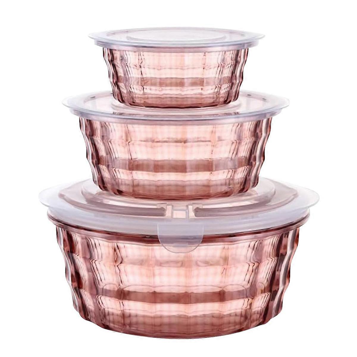 Plastic Fruit Box Fruit Containers with Tureen Bowl Container Pink