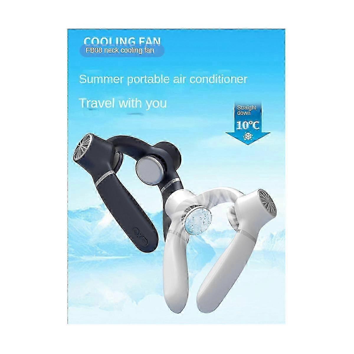 Comodo raffreddamento semiconduttore collo ventilatore ricaricabile 4000mah mano senza lama senza lama appesa collo ventilatore