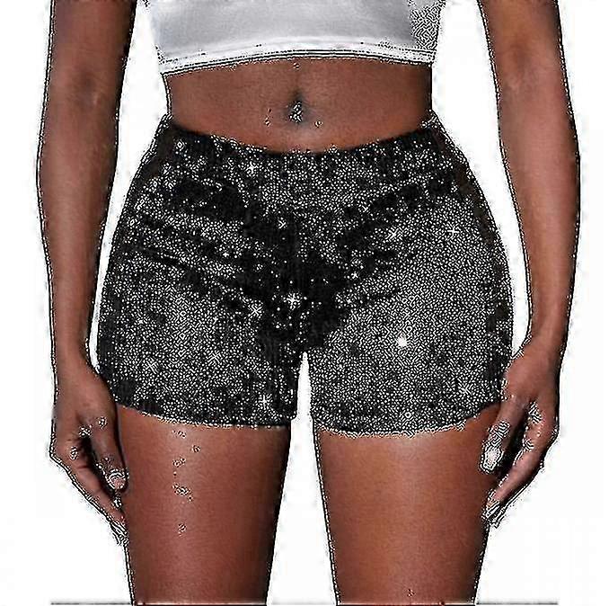 Women's High Waist Sequins Shorts