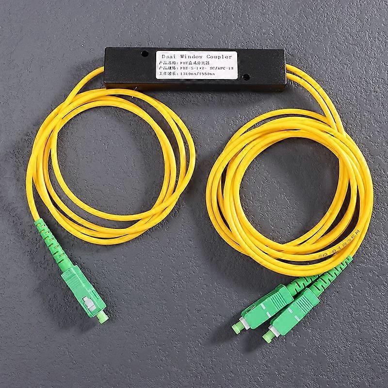 1 to 2 Fiber Optic Splitter Box FTTH Computer Accessories Single Mode Fiber Type SC/APC Connector