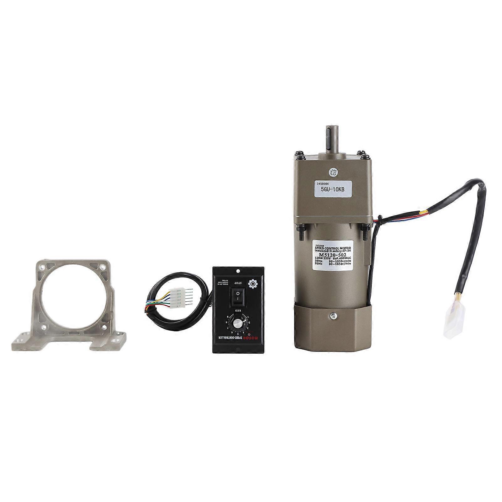 Adjustable Speed Reversible Gear Motor with Gearbox Controller Bracket (Reduction Ratio 10,000)