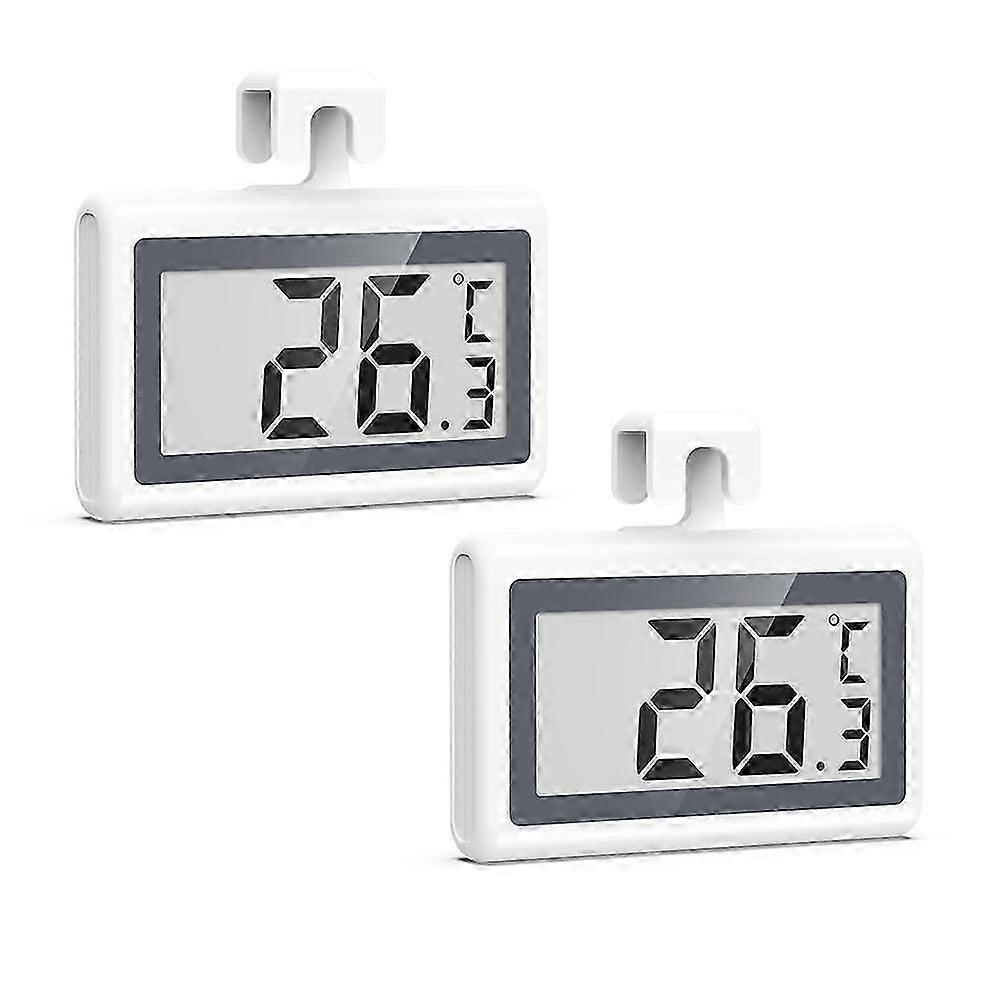 Fridge Freezer Thermometer, Digital Refrigerator Thermometer,with LCD Display, C/F Switch,compatible with Kitc