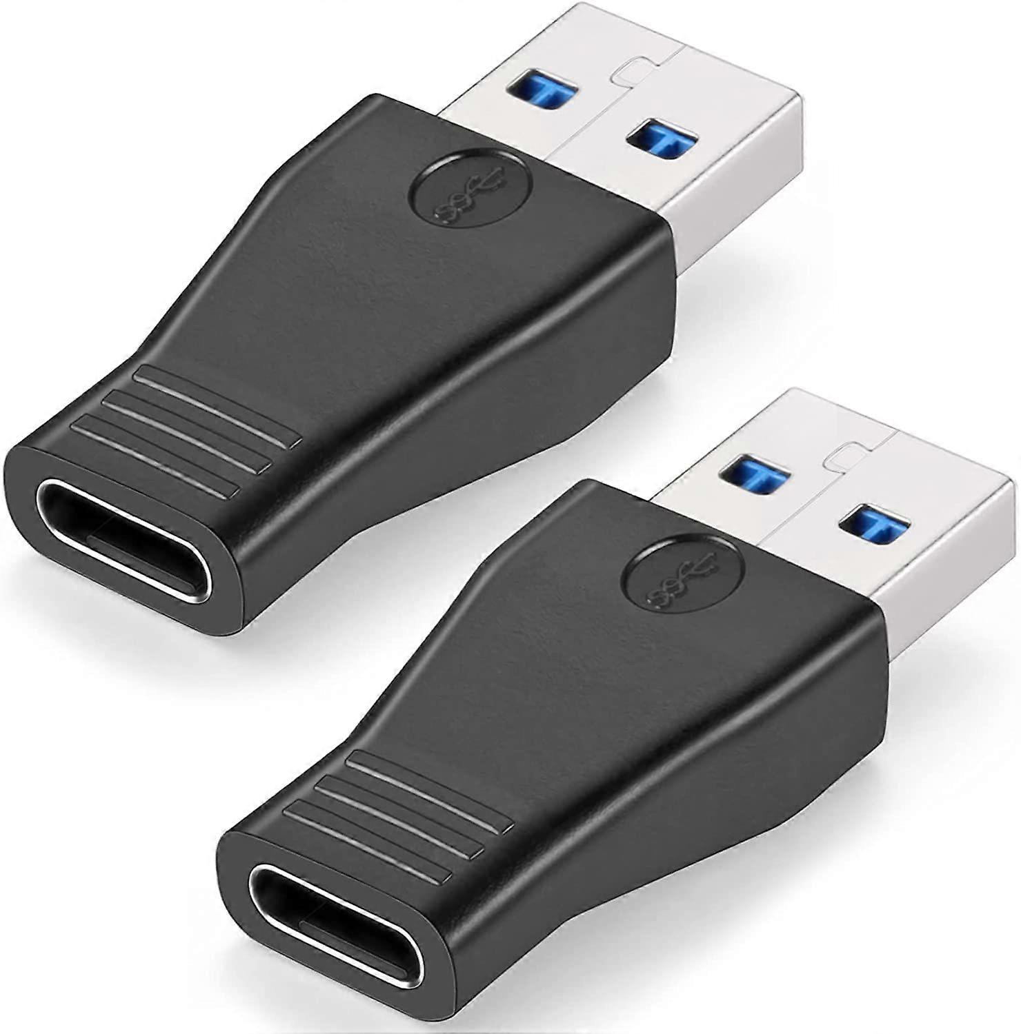 USB Type C 3.1 Female to USB 3.0 Male Adapter Converter Extender Support Double Sided 5 Gbps Data Sync and Charging 2 Pack