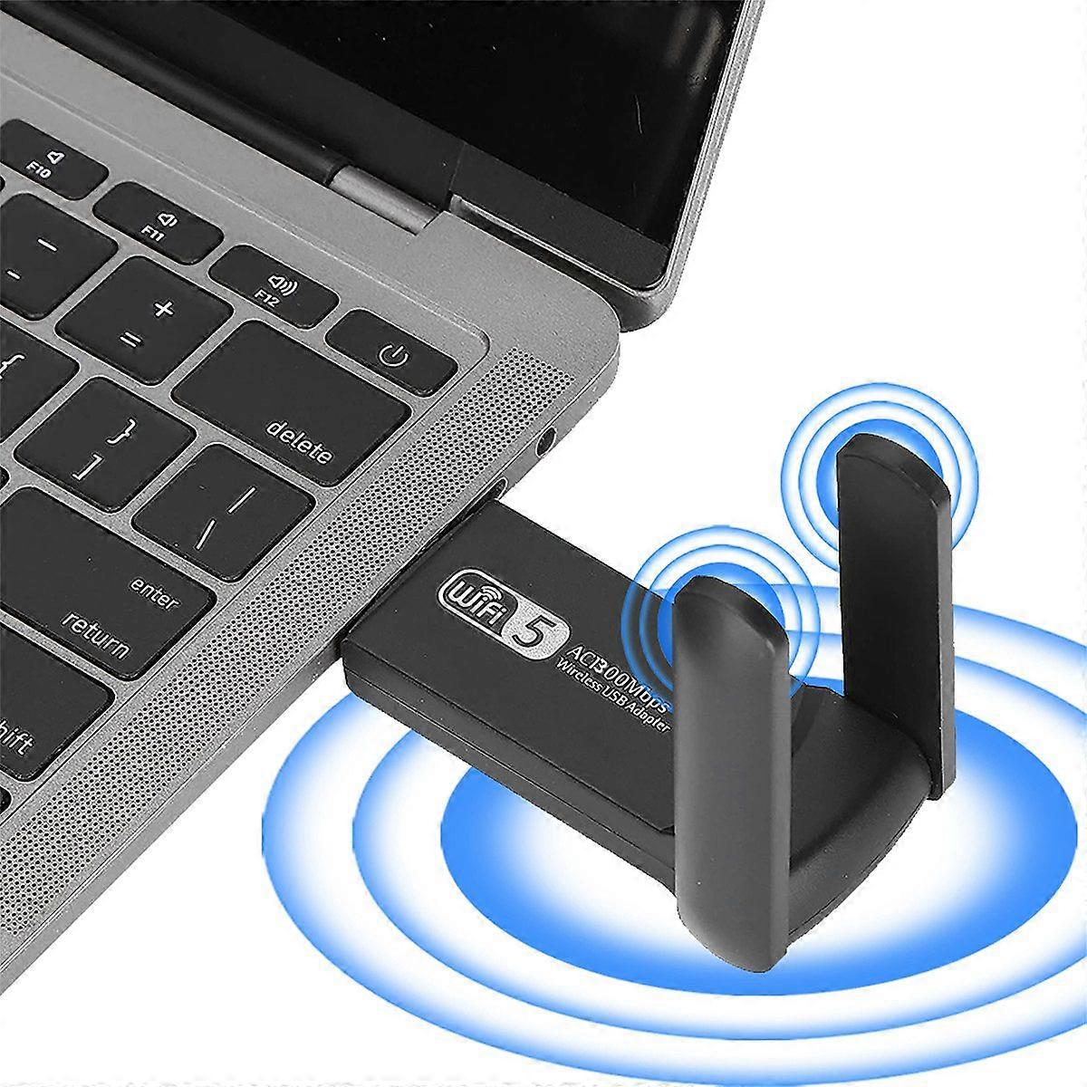WLAN stick USB 3.0 WLAN adapter, 1300Mbps 2.4GHz/5.8GHz Dual Band, high-speed network connection