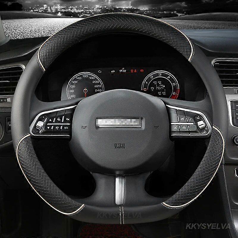 Mikrofaser-Leder Rutschfest für Haval F7 F7X F5 Autolenkradabdeckung 37-38CM D-Form Autozubehör Interieur Schnell
