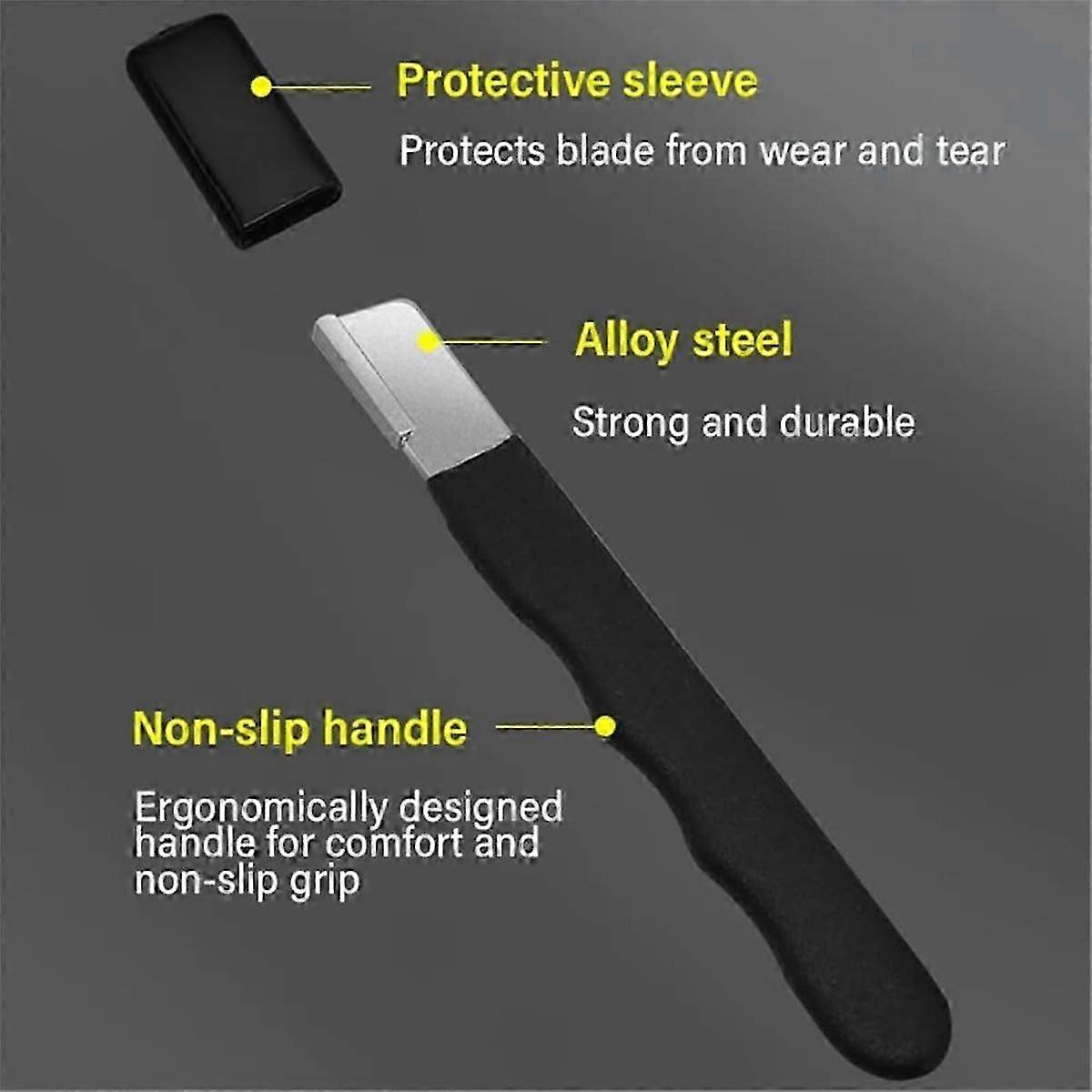 Portable Quick Sharpener, Hand Held Knife Garden Tool Sharpener Stone, Lawn Blade Sharpener (Black & Red,6Pcs)