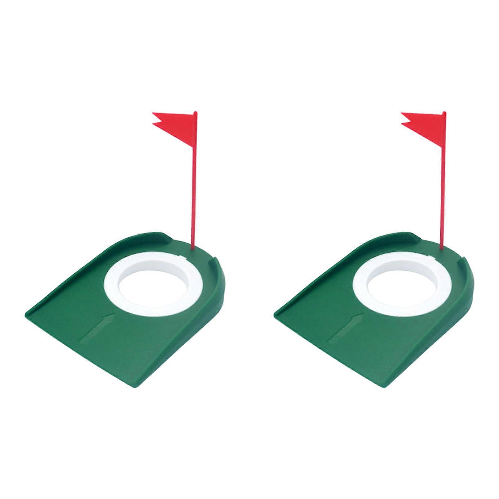 Golf Putting Practice Cups Set With Flags Improve Skills Camping Backyard Gift for Adults and Beginners Red